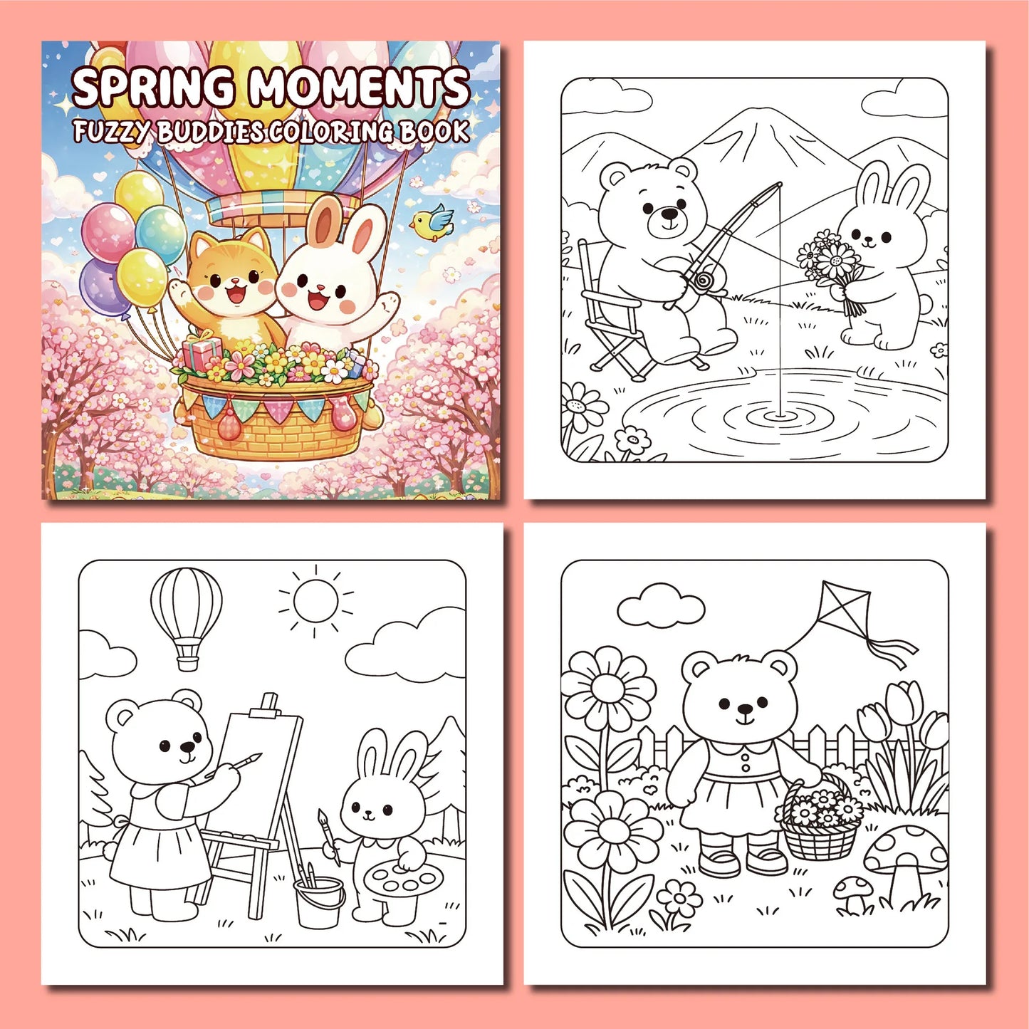 24 Page Cartoon Doodles Stress Relief Warmth Comfort Cute Pet Elf