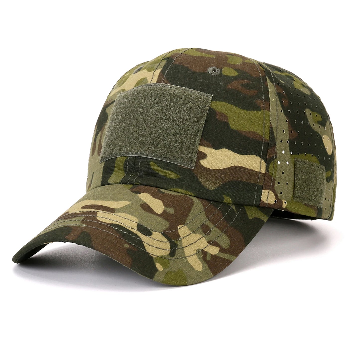 Unisex Camouflage Baseball Cap Abrasion-resistant Athletic Casual Baseball Cap UV Sun Protection Hat for Outdoor Sports Peaceful Pleasures Health and Wellness Green CP