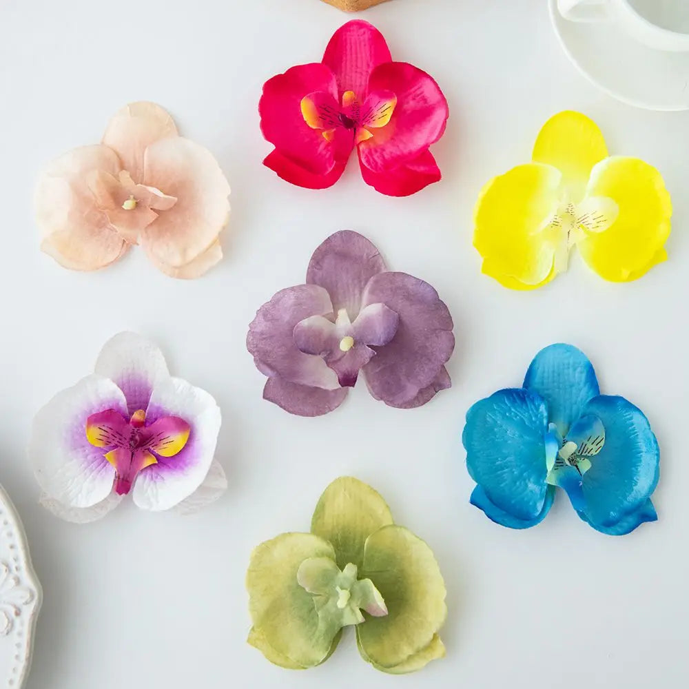 Silk Orchid Artificial Flowers 20/40pcs | Wedding & Home Decor