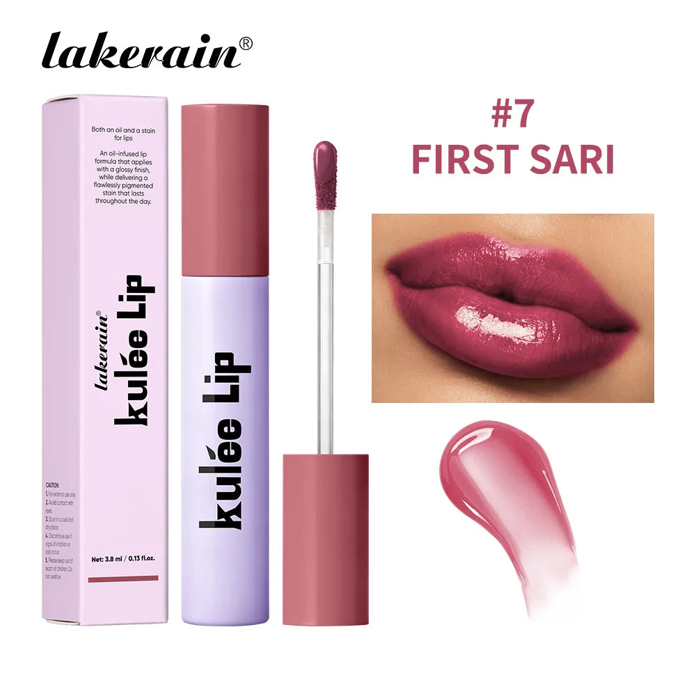 Lakerain Kulfée Lip Oil Long-lasting Moisturizing 9 Color Lip Gloss Non-Sticky Smooth Glide Deep Hydrating Lips Beauty Makeup Peaceful Pleasures Health and Wellness First Sari