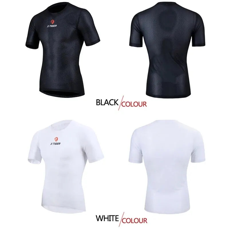 X-TIGER Men's Quick-Dry Mesh Cycling Undershirt | Base Layer