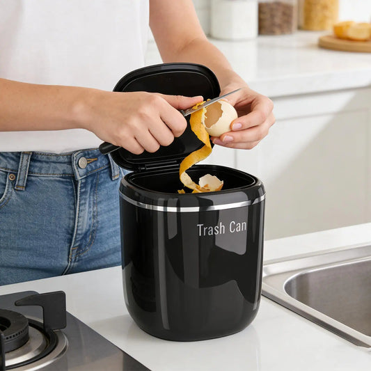 Mini Desk Trash Can with Lid – Compact 2.6L Press-Top Bin Mini Desk Trash Can Oasis Select