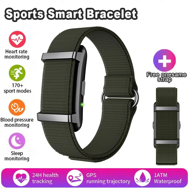 NEW No Screen Men's Wrist Smartwatch Sports Outdoor Fitness Health Monitor 1ATM Waterproof Smart Watches For Woman Andriod 2026 Peaceful Pleasures Health and Wellness Green