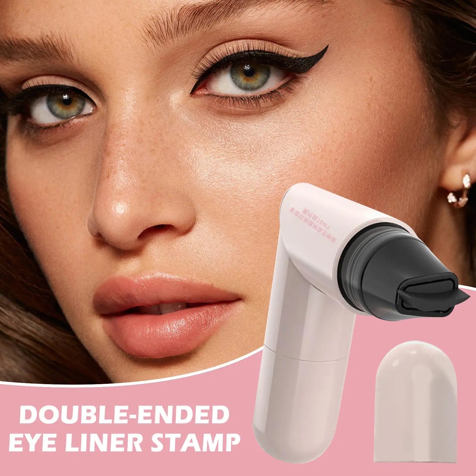 Winged Eye End Stamp Double-Tip Women Makeup Eye End Wing Stamp Waterproof Stencil Portable Quick Drying Eyeliners Cosmetics Peaceful Pleasures Health and Wellness