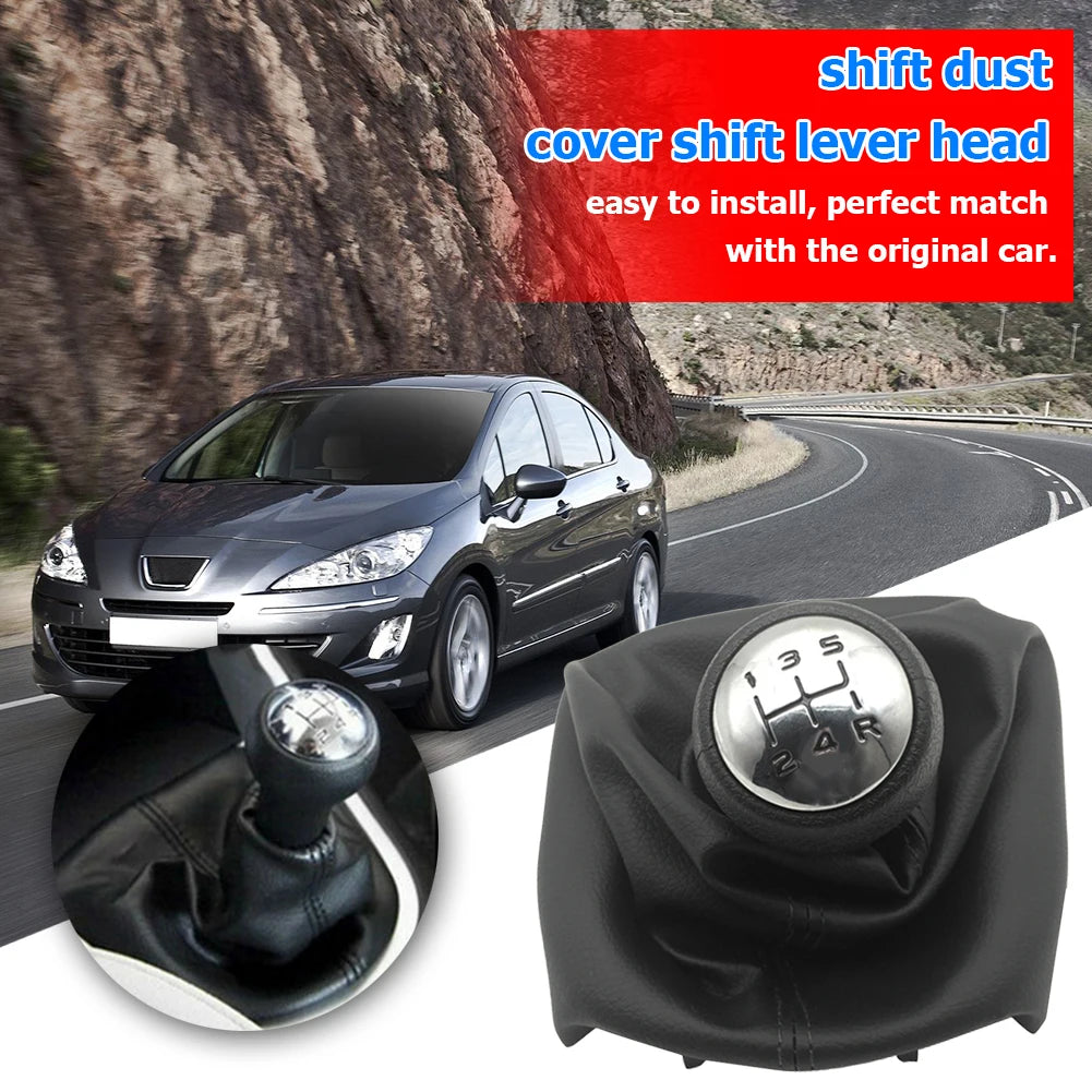Gear Shift Knob Shifter 5 Speed Lever Stick Gaiter Boot for Peugeot 307 207 406 Elaborate Manufacture Prolonged Peaceful Pleasures Health and Wellness