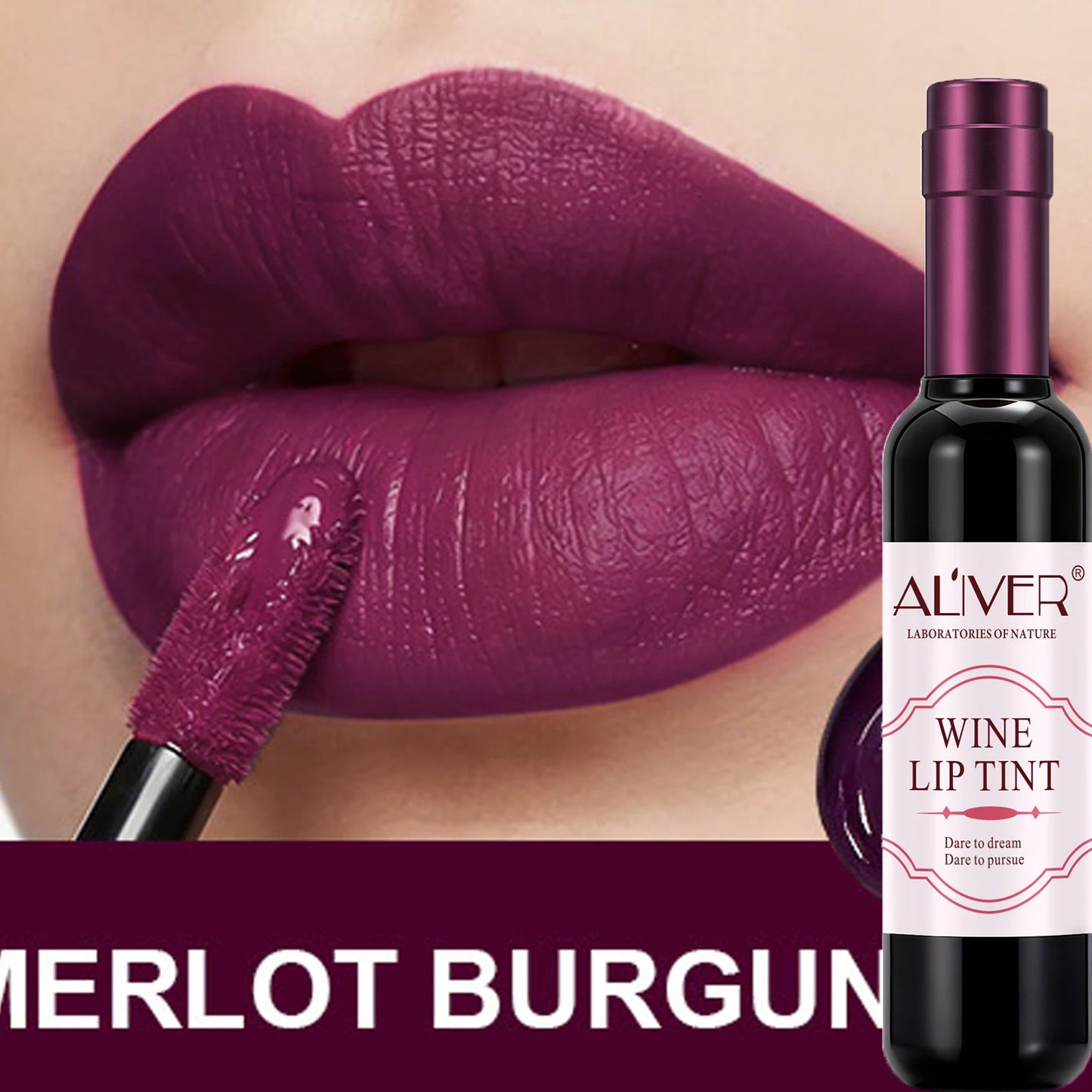 Red Wine Bottle Matte Liquid Lipstick | Velvet Nude Lip Gloss