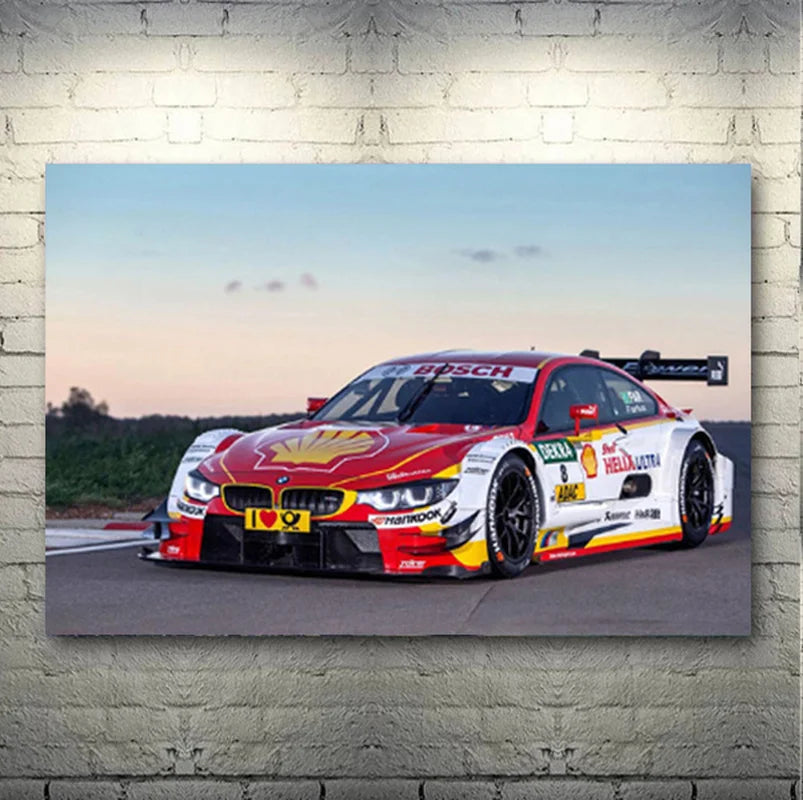 BMW M3 E30 Retro Supercar Canvas Wall Art Poster | Unframed