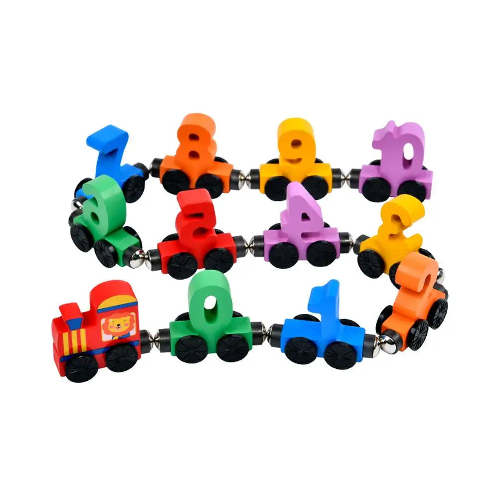 Magnetic Wooden Number Train Set – Educational Toy for Kids