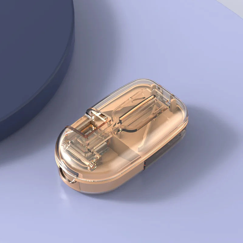 Portable Pill Splitter & Cutter with Storage Case | Precise Dosing