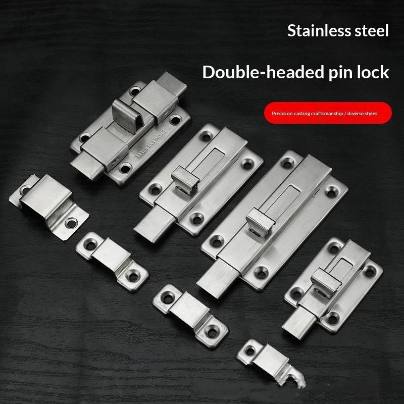 New Self-Elastic Latch Security Bolt Latch Anti-theft Spring Latches Stainless Steel Cabinet Hinges Furniture Supplies Hardware Peaceful Pleasures Health and Wellness