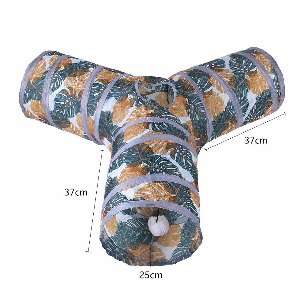 Cat Tunnel Tube Kitty Tunnel Bored Cat Pet Toys Peek Hole Toy Peaceful Pleasures Health and Wellness B20101 Y