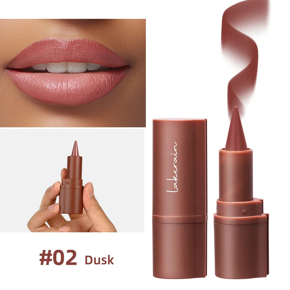2-in-1 Gradient Lip Liner & Lipstick – Matte Waterproof Crayon