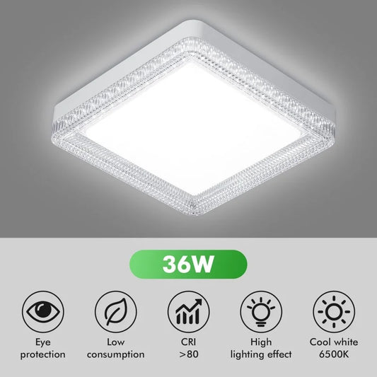 Modern 24-48W LED Crystal Circular Ceiling Light | Living Room