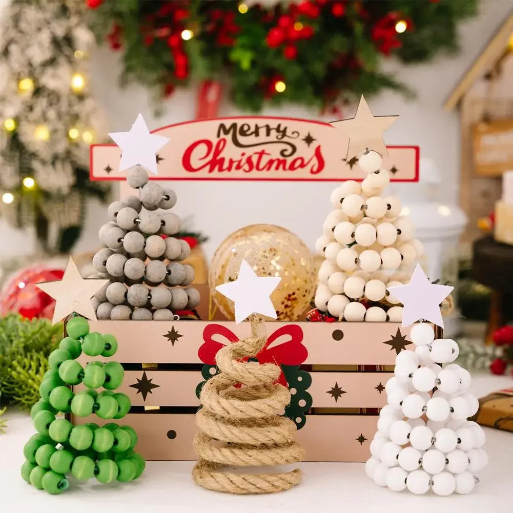 New Nordic Wooden Christmas Tree Ornament 1Pcs Creative Desktop Decoration Christmas Decor Peaceful Pleasures Health and Wellness