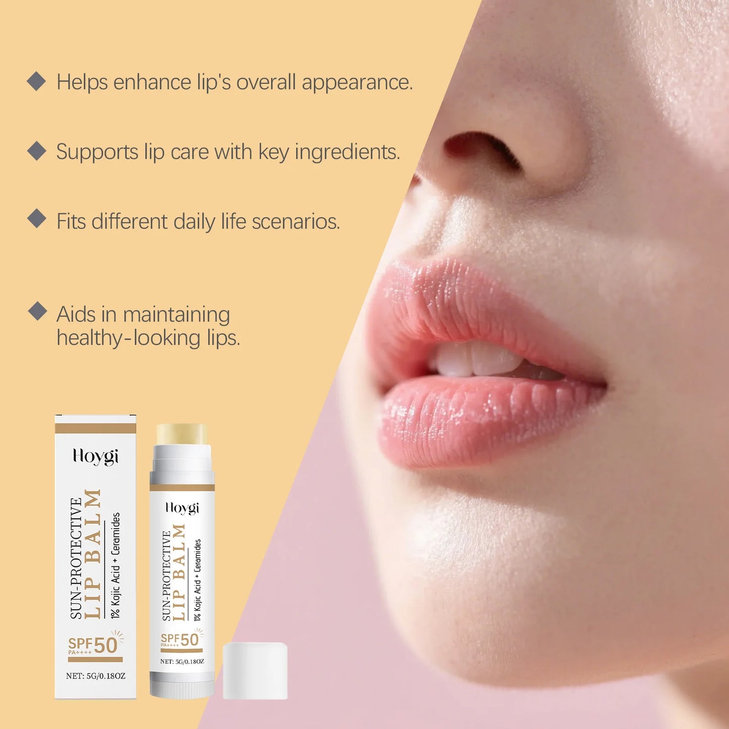 SPF50 Lip Balm with Kojic Acid & Ceramide | Hoygi