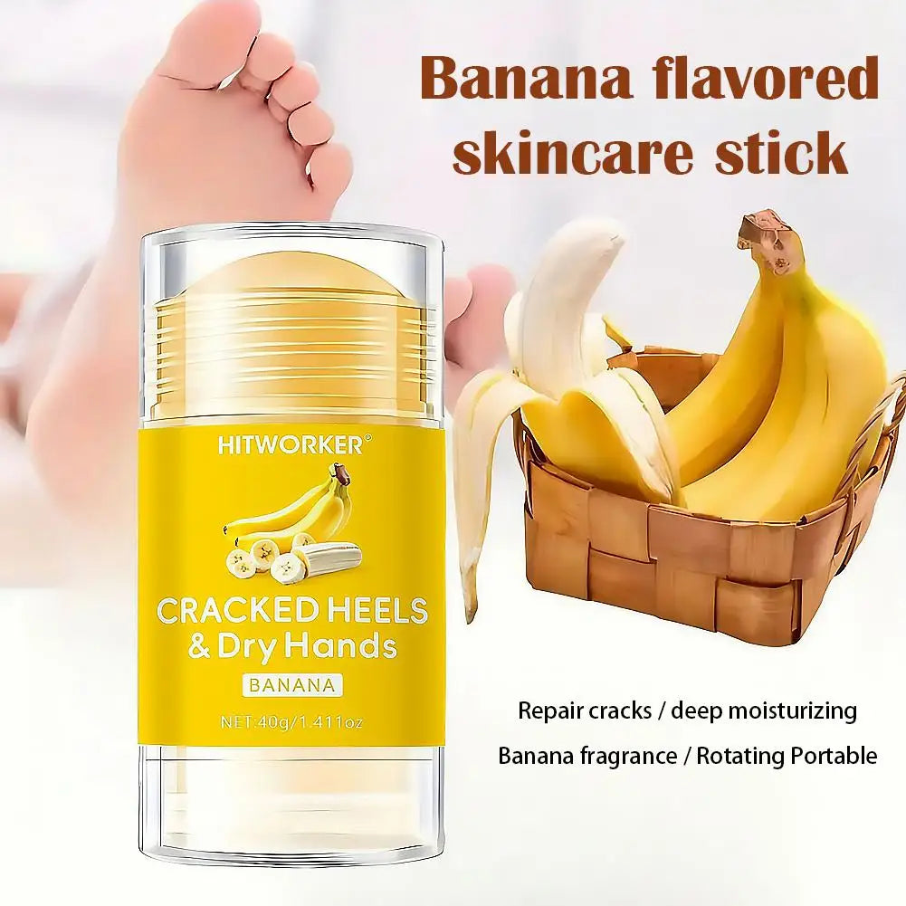 40g Banana Moisturizing Foot Care Cream Urea Anti-Dry Crack Repair Heel Callus Balm Non-Greasy Stick For Hand and Foot Care Peaceful Pleasures Health and Wellness