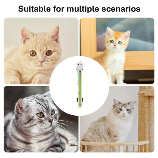 Electric Cat Teaser Wall-Mount Interactive Automatic Moving Pet Games Cat Teaser Toy for Home Indoor Outdoor Floor Play Training Peaceful Pleasures Health and Wellness