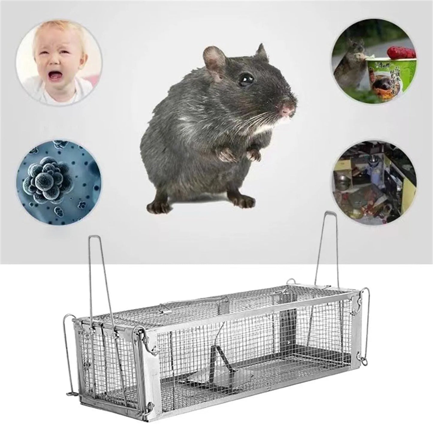 Humane Double Door Live Mouse Trap – Reusable Rat Cage