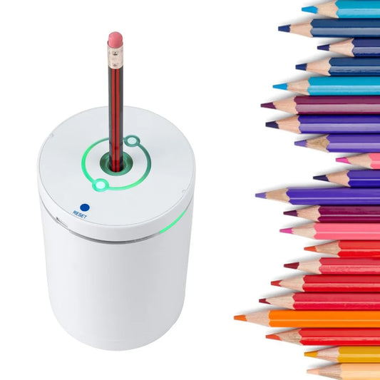 Auto Electric Pencil Sharpener for School & Office - Portable Desktop Sharpener for Pencils (6-8mm), Art Supplies & Stationery Peaceful Pleasures Health and Wellness