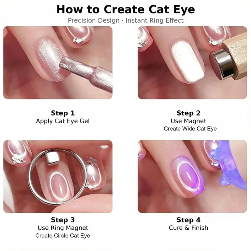 Cat Eye Nail Magnet Ring Stick | Hollow Design Manicure Tool