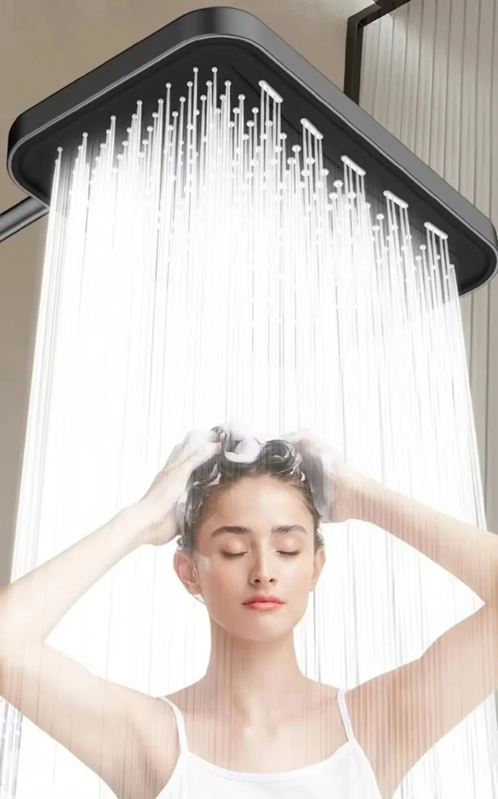 36CM Rainfall Shower Head | High Pressure 360° Swivel Water Saving