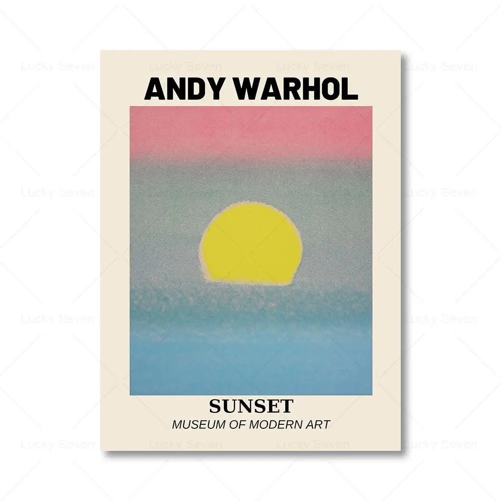 Andy Warhol Pop Art Canvas Poster Sunset Banana Tomato Soup Abstract Wall Art Modern Living Room Home Aesthetic Decor Peaceful Pleasures Health and Wellness 7 40x60cm Unframed