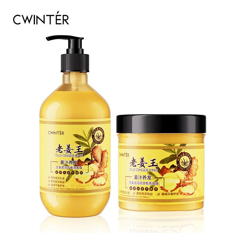 Ginger King Shampoo 500ml Soft and Balanced Smooth Hair Mask Hydrating Moisturizing Wash Kit Peaceful Pleasures Health and Wellness