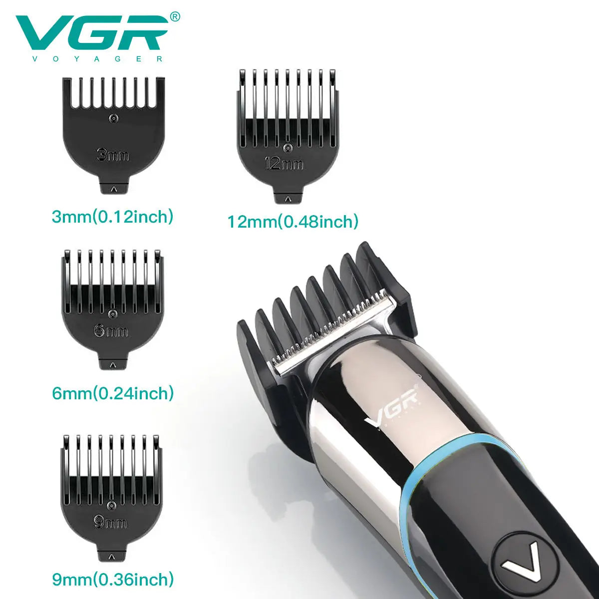 VGR V-291 Rechargeable Hair Clipper Beard Trimmer Cutting Machine Professional Electric Hair Trimmer Cordless for Men Peaceful Pleasures Health and Wellness