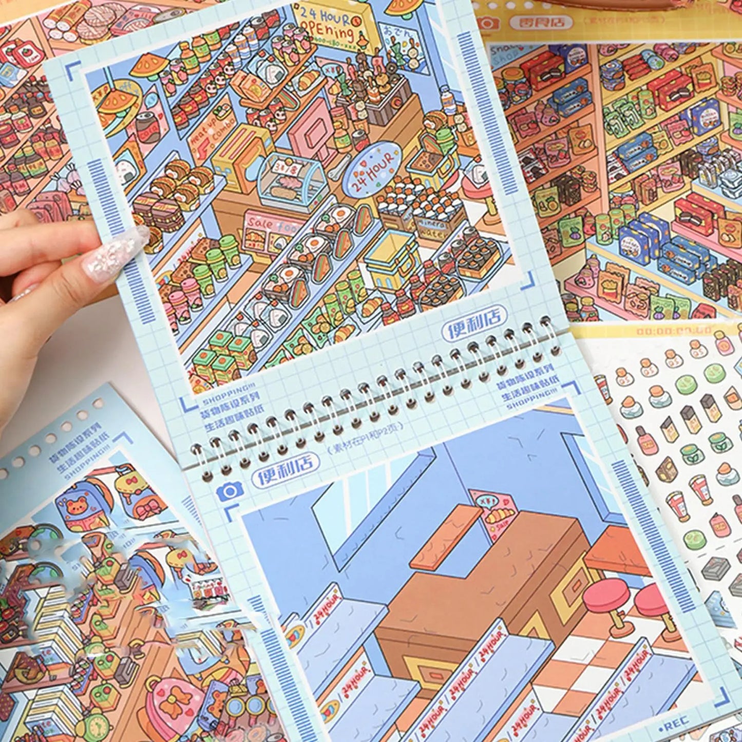 3D Cabin Scene Sticker Book – DIY Creative Kids Sticker Set