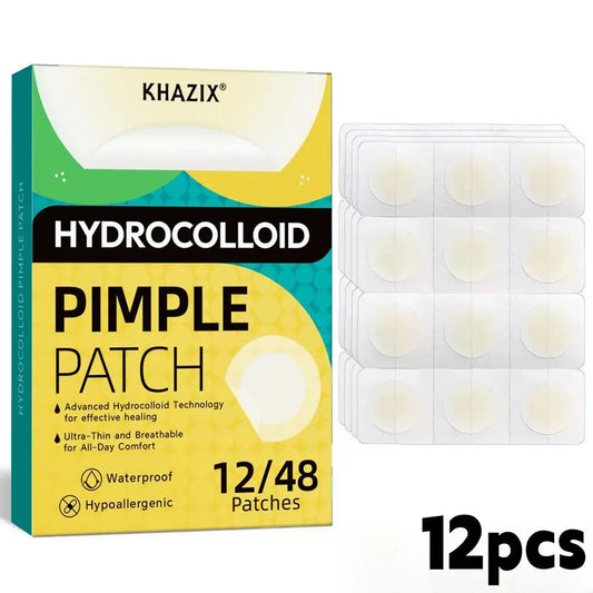 Hydrocolloid Acne Patches with Hyaluronic Acid – 12 or 48 Pack Acne Patch Oasis Select A