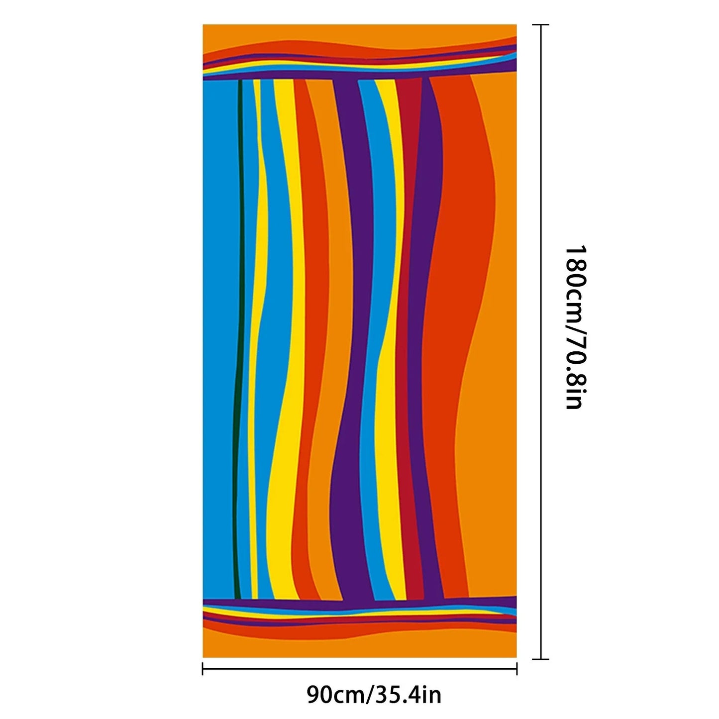 Large Colorful Stripe Beach & Pool Towel – Quick-Dry & Soft