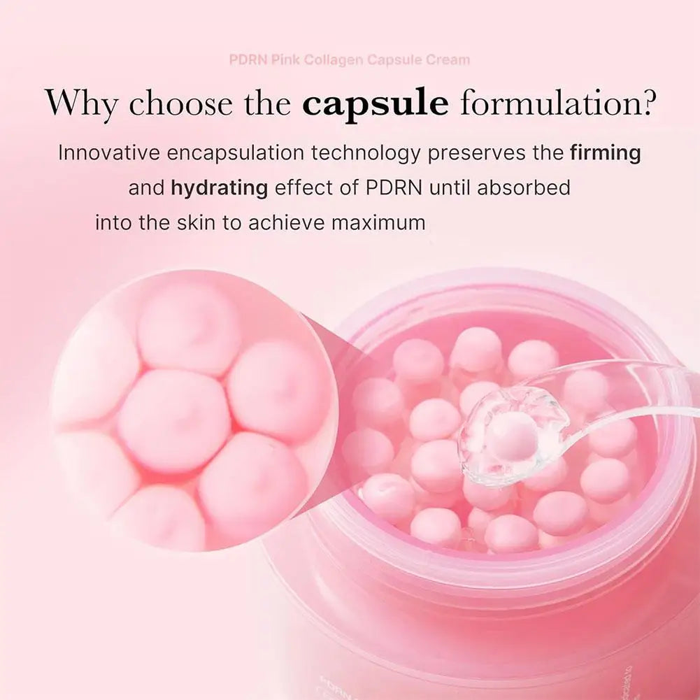 PDRN Pink Collagen Capsule Cream with 5% Niacinamide & Hyaluronic Acid – Rejuvenating Glow Moisturizer 50ml Peaceful Pleasures Health and Wellness