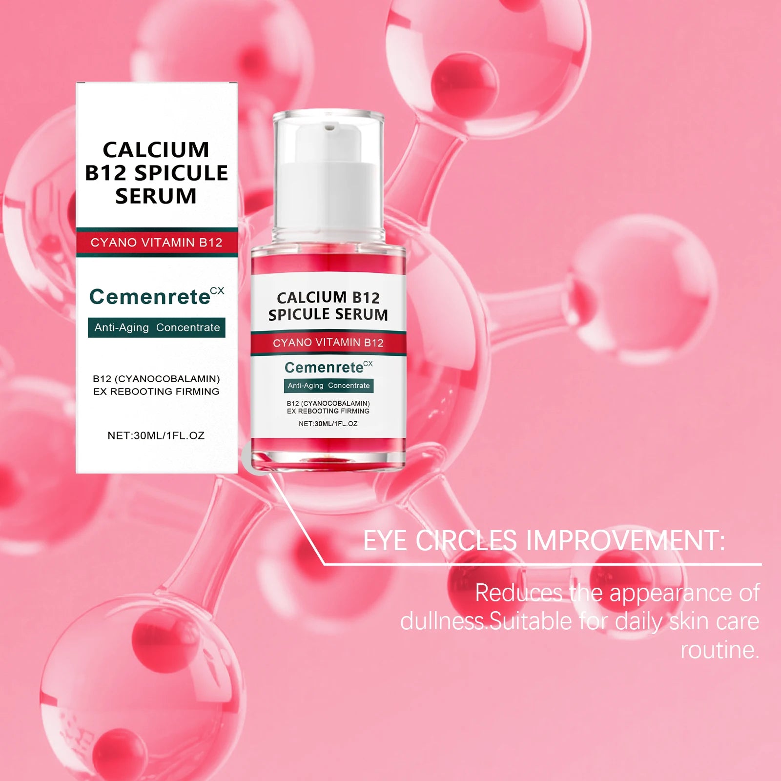 Anti-Aging Serum Collagen Smooth Wrinkle Vitamin Calcium B12 Pores Minimizer Firming Repairing Nourish Fade Fine Lines Essence Peaceful Pleasures Health and Wellness