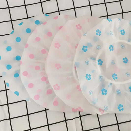 Thickened Waterproof Transparent Shower Cap for Bathroom Bathing, Hair Dyeing, Salon Coloring Protection Peaceful Pleasures Health and Wellness
