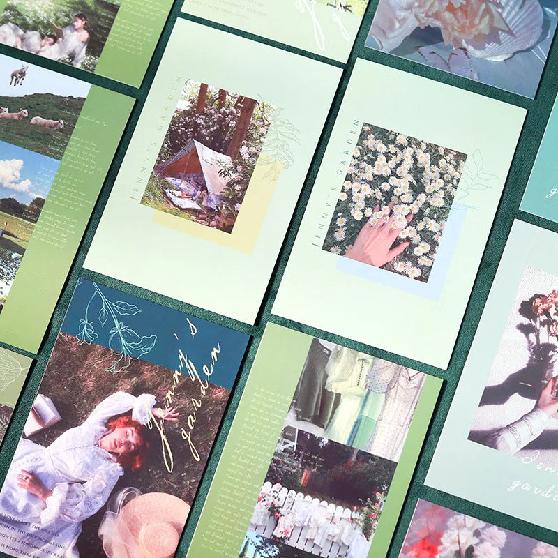 Jenny's Garden Series Postcard Retro INS Message Greeting Cards