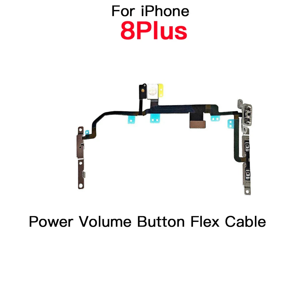 iPhone 7–11 Pro Max Power & Volume Flex Cable with LED Flash
