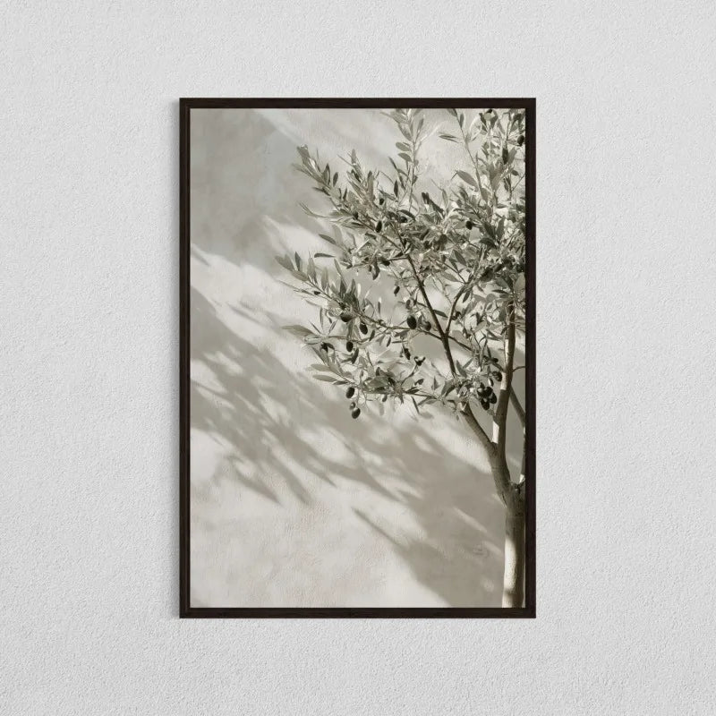 Minimalist Olive Tree Canvas Wall Art | Mediterranean Decor