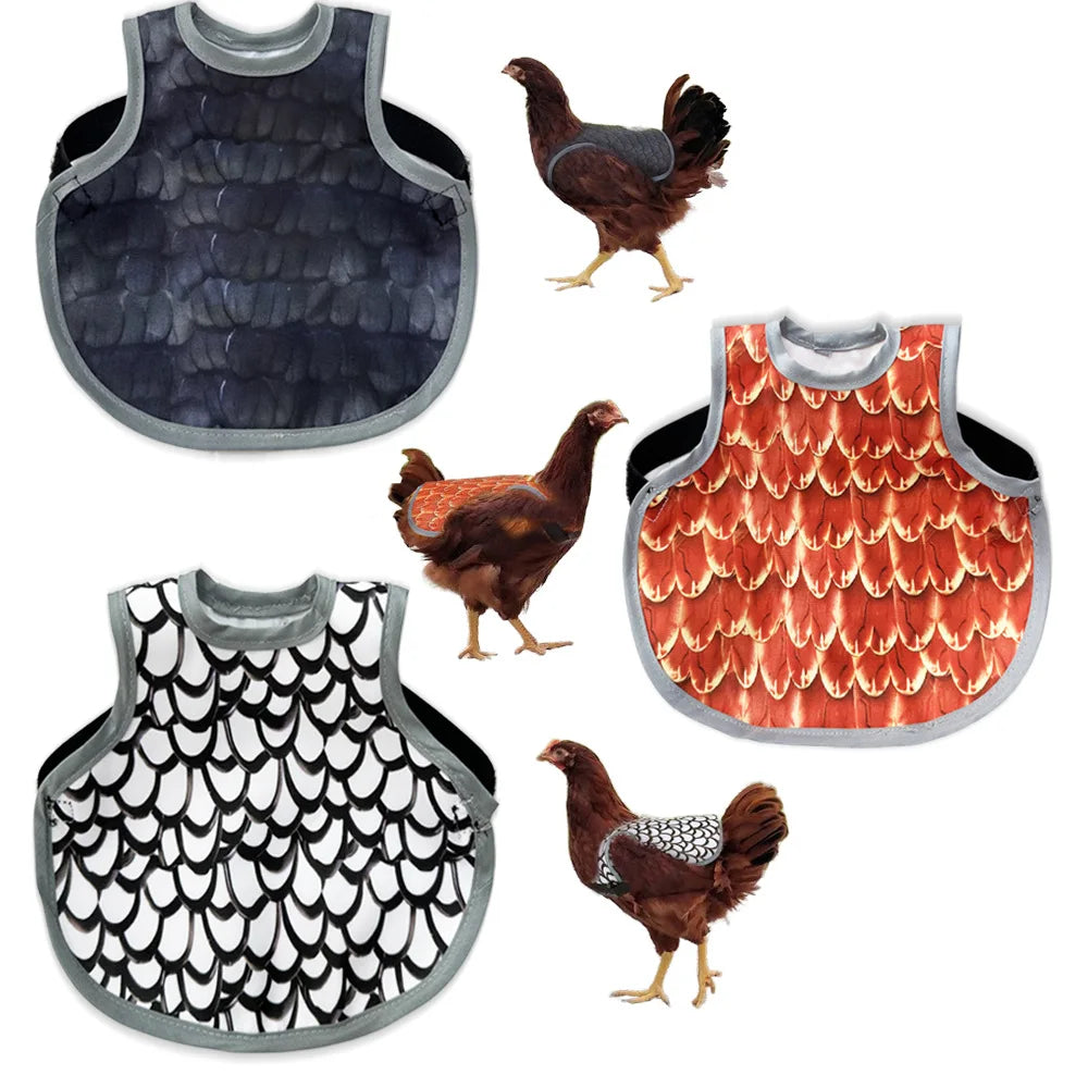 Chicken Saddles for hens, Chicken Apron Back Protector for Hens With Adjustable Strap, Chicken Hen Mating Saddle Peaceful Pleasures Health and Wellness Mix 3PCS