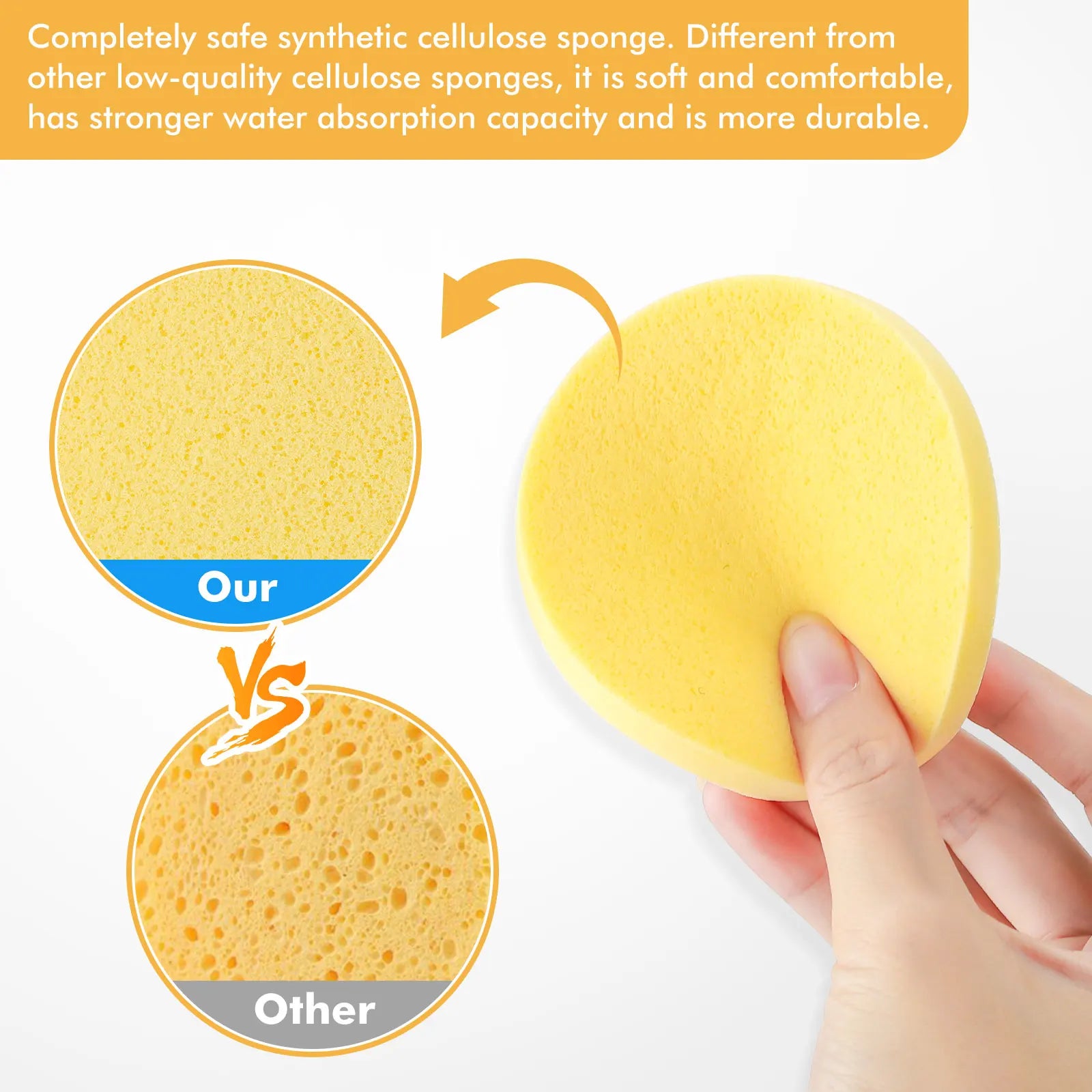 100/50 Pcs Round Facial Sponges Compressed Makeup Remover Pads for Facial Cleansing Exfoliating Wash Facial Puff Sponge Travel Peaceful Pleasures Health and Wellness