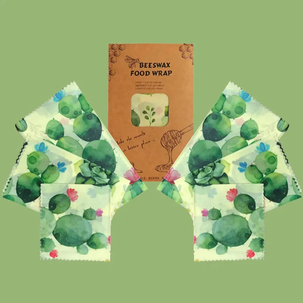 Organic Beeswax Food Wraps | Reusable Eco-Friendly Set of 3