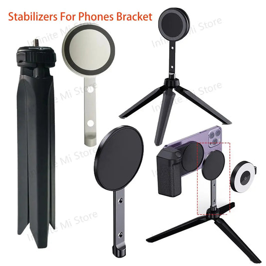 For Magsafe Wireless Charge Macsafe Magnetic Camera Handle Bluetooth Stabilizers For Cell Phones Photo Bracket Anti-shake Selfie Peaceful Pleasures Health and Wellness