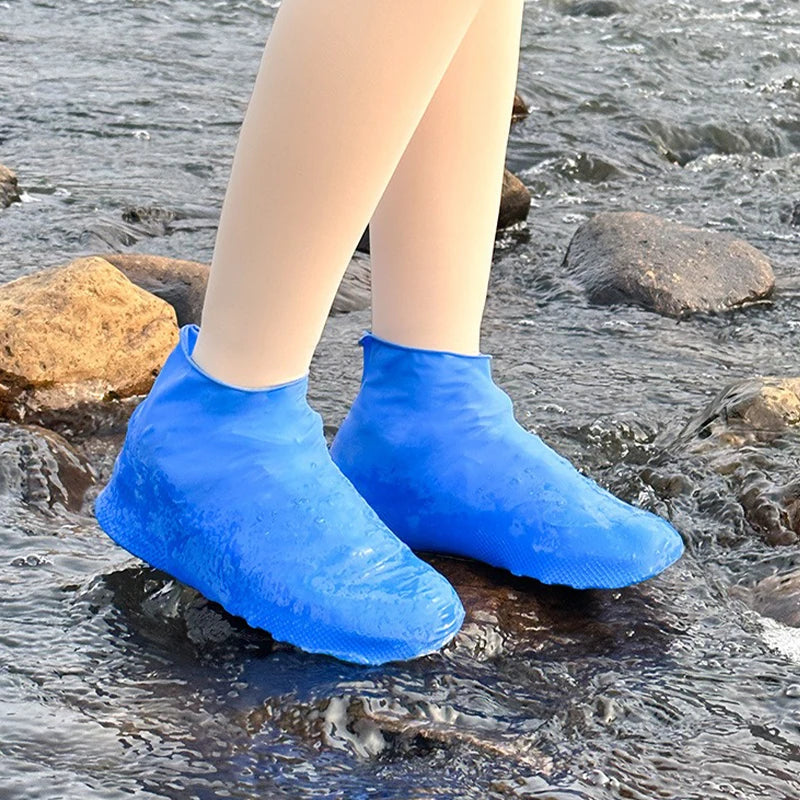 Latex Waterproof Shoe Covers – Non-Slip Reusable Rain Overshoes
