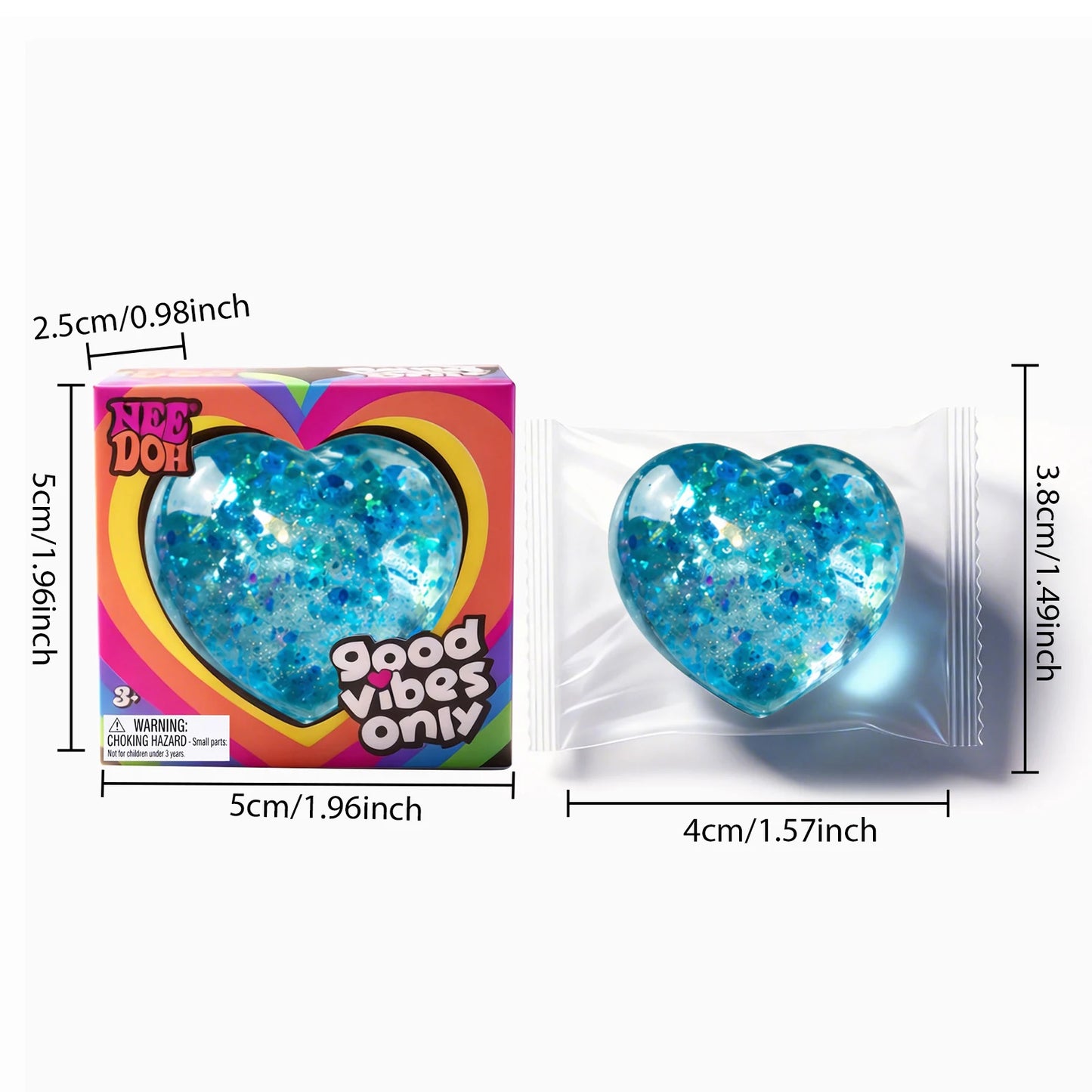 Heart Squishy Fidget Toy – Soft TPR Sensory Squeeze Ball Gift