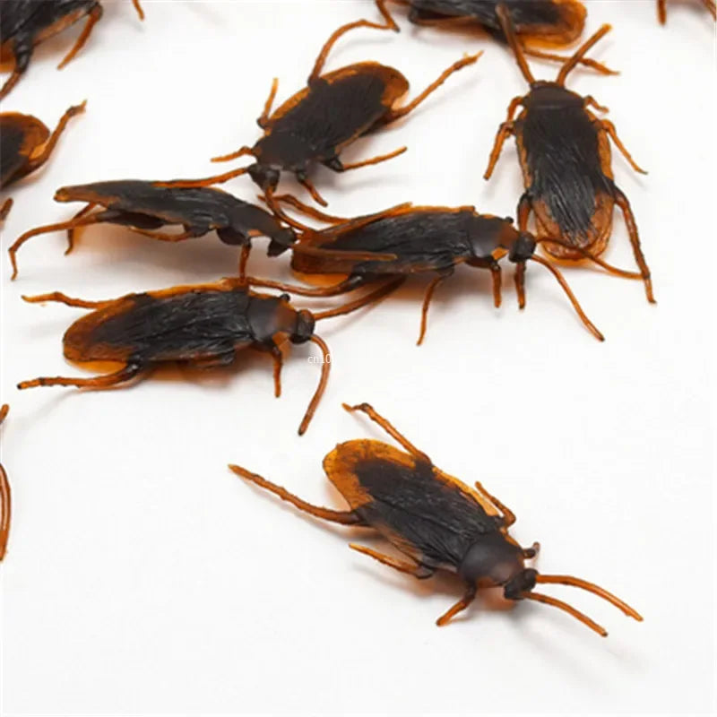 20/10pcs Special Lifelike Model Simulation Fake Rubber Cock Cockroach Roach Bug Roaches Prank Funny Trick Joke April Fools Prank Peaceful Pleasures Health and Wellness