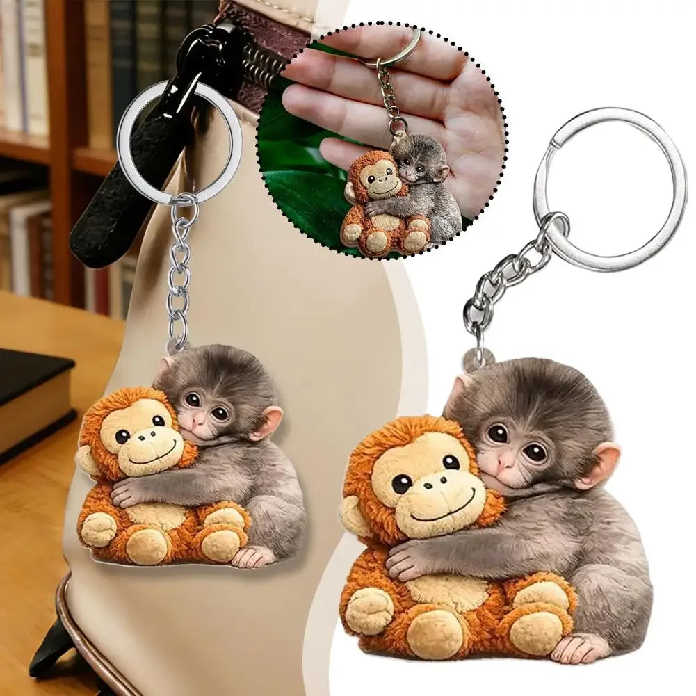 Japan Baby Punch The Monkey Acrylic 2D Pendant Toys Keychain Accessories, Creative Bag Backpack Jewelry Decor, Gift For Kids Peaceful Pleasures Health and Wellness