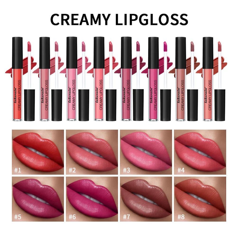8-Piece Semi-Matte Velvet Lip Gloss Kit – Hydrating & Long-Lasting