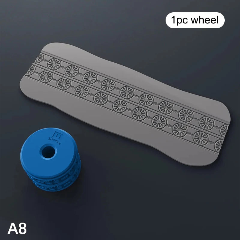 Clay Stamp Roller | Geometric Flower Texture Wheel for DIY Clay Art