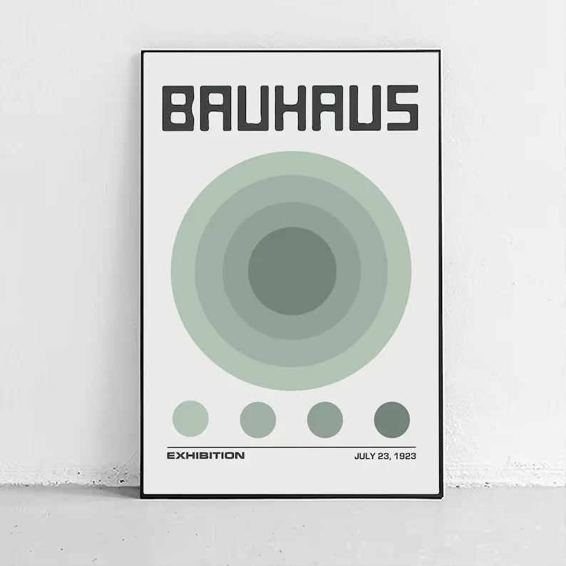 3-Piece Bauhaus Abstract Geometric Canvas Wall Art Set