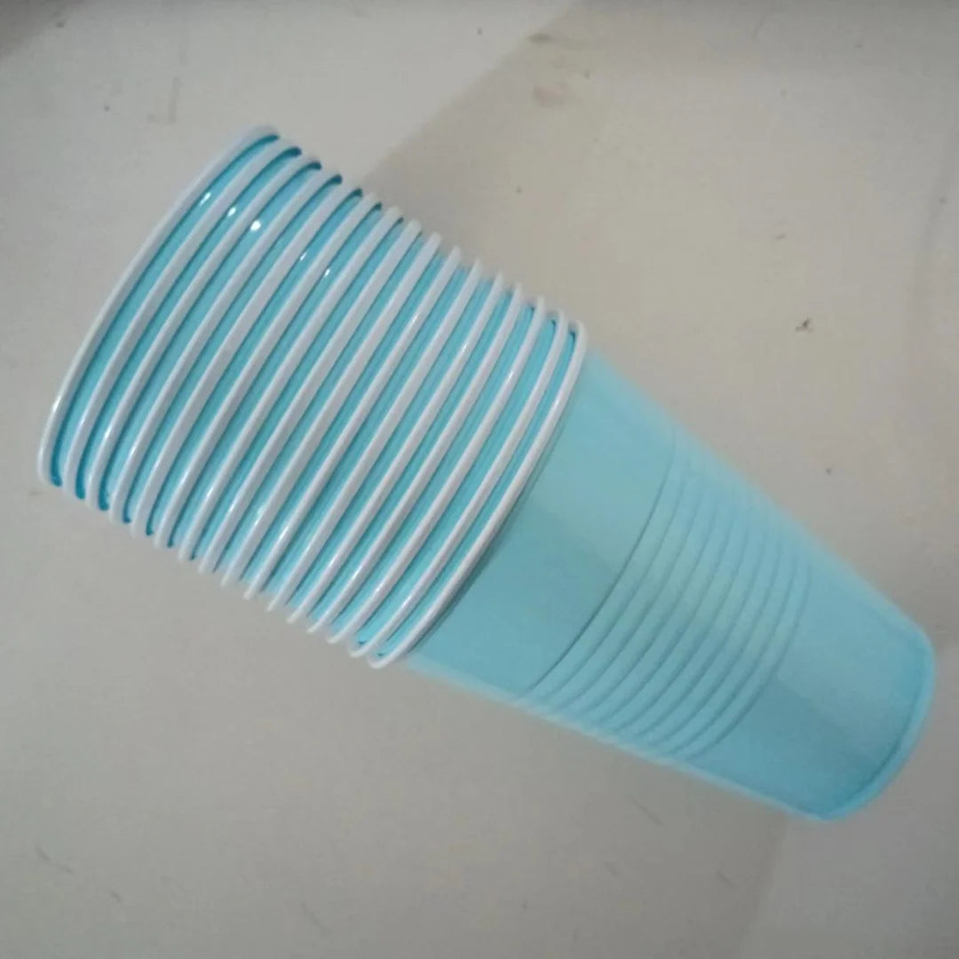 10PCS 16 OZ Party Cups for Home Party Birthday Wedding Peaceful Pleasures Health and Wellness SKY BLUE