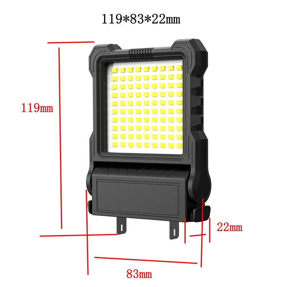 21V LED Work Light – Portable Super Bright Job Site Flashlight